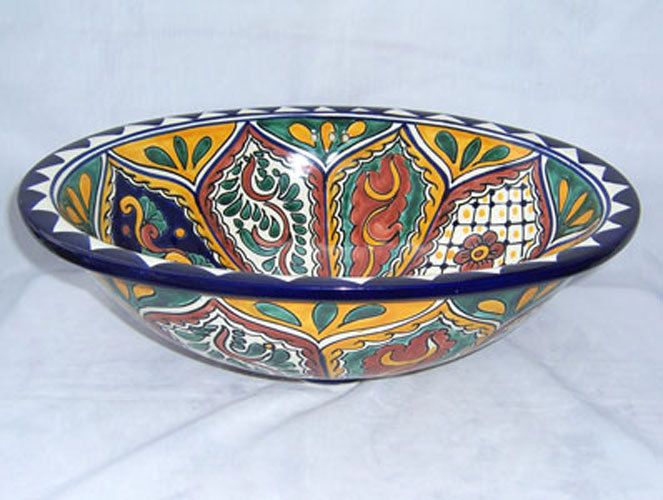 Vessel Talavera Mexican 17x14 Ceramic Sink █ 13  