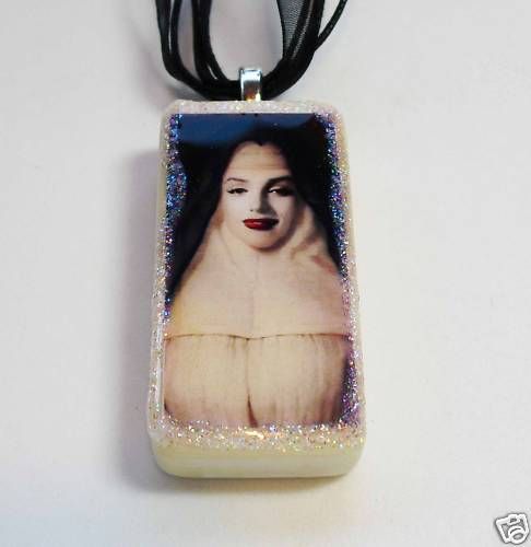 DIVINE MARILYN Domino Necklace Pendant Altered Art  