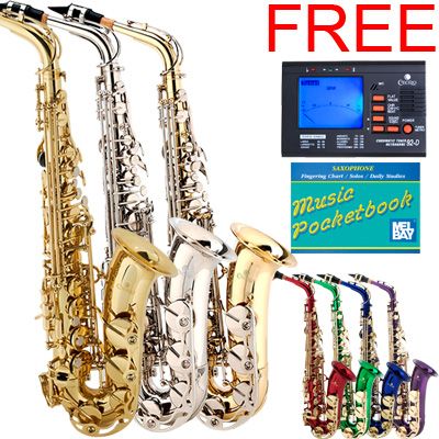 NEW CECILIO 2Series ALTO SAXOPHONE+Book+Tuner  7 Colors  