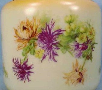 Superb Antique CHRYSANTHEMUM BISCUIT CRACKER JAR  