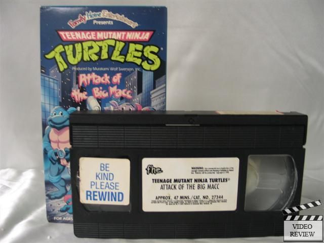 TMNT   Attack of the Big Macc VHS  