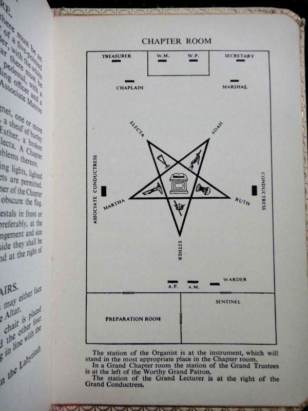 1953 antique MASONIC OES RITUAL BOOK eastern star MILWAUKEE WI ~SIGNED