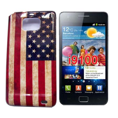 retro US flag Hard back Cover Case for Samsung Galaxy S2 SII i9100 