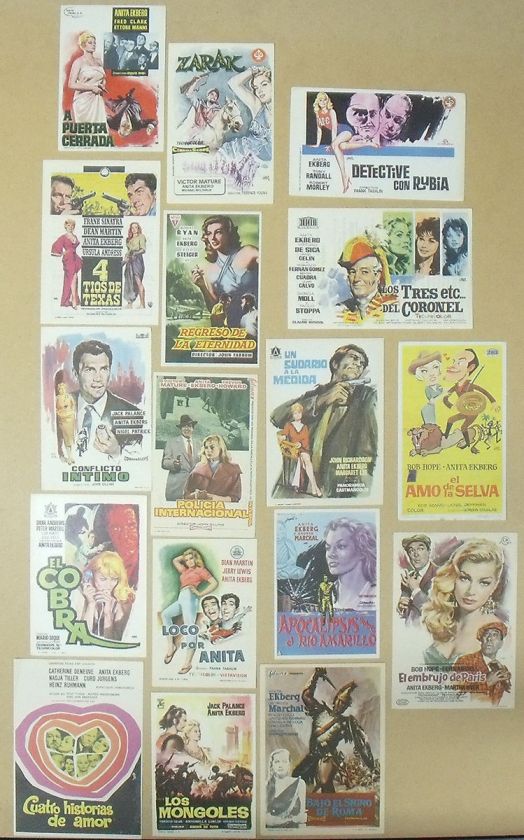 OS01 ANITA EKBERG 17 ORIG MINI POSTER HERALD SPAIN  