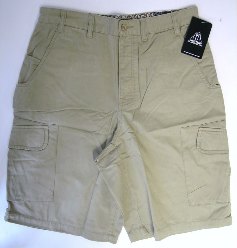 UPPER PLAYGROUND URBAN KHAKI MENS CARGO SHORTS NWT 36  