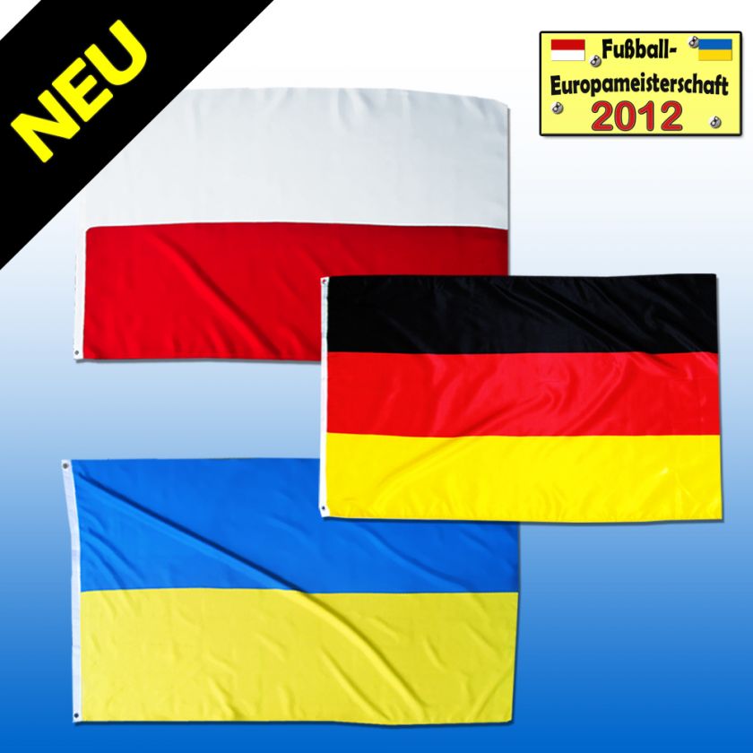 Fahne Deutschland Polen Ukraine Flagge 90 x 150 Europameisterschaft EM 