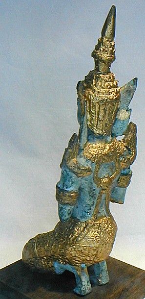 THAI STATUE ARHAT BODDHISATTVA BUDDHA BRONZE SUPPLICANT  