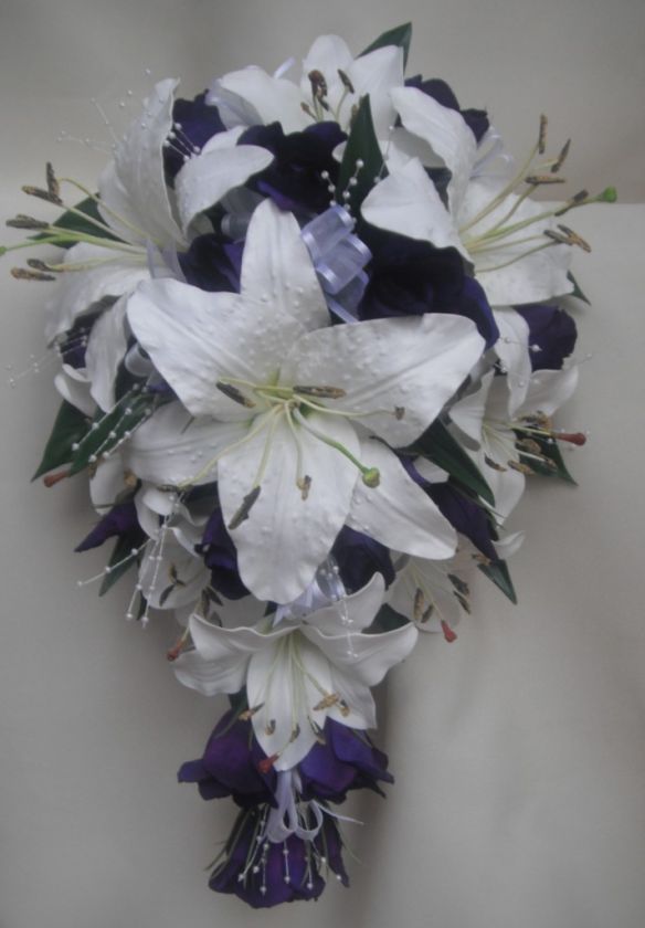 SWAROVSKI CRYSTAL BOUQUET WITH IVORY MAGNOLIA & PEARLS  