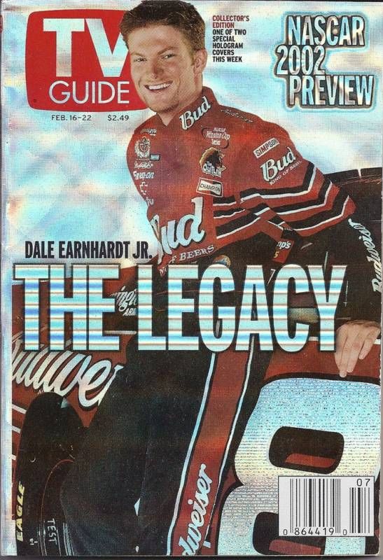 DALE EARNHARDT JR LEGACY HOLOGRAM NASCAR PHOTO TV GUIDE  