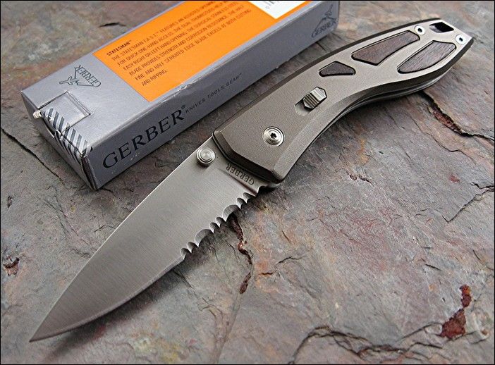 Gerber Statesman F.A.S.T. Assisted Opening High Carbon Serrated Knife 