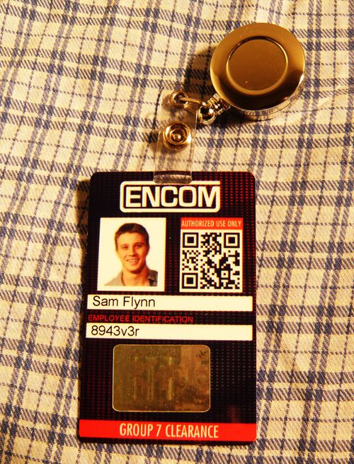 TRON ID Card ENCOM Employee Badge Costume Daft Punk Sam  