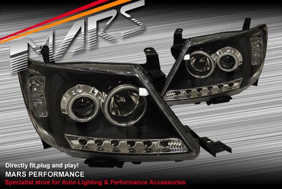 CCFL Angel Eyes Projector HeadLight TOYOTA HILUX 05 11  