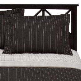 THOMAS OBRIEN MENSWEAR ESPRESSO PINSTRIPE DUVET SHAM  