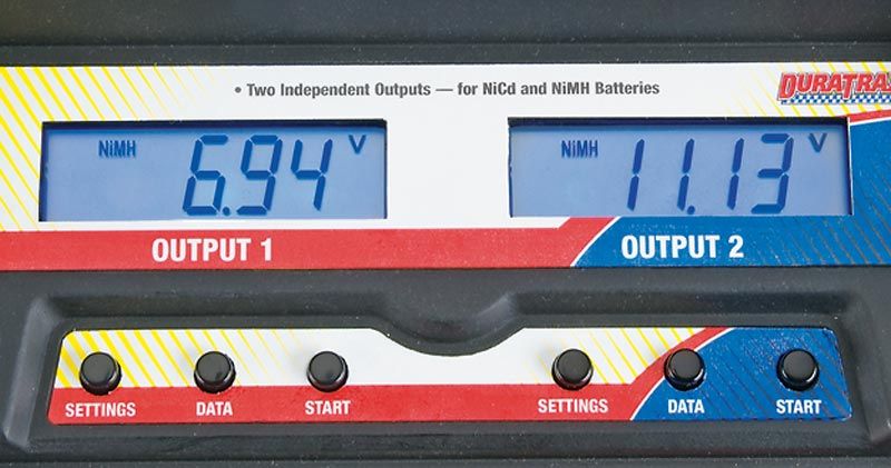 Duratrax Onyx 240 AC/DC Dual Peak RC Battery Charger with Twin LCDs 