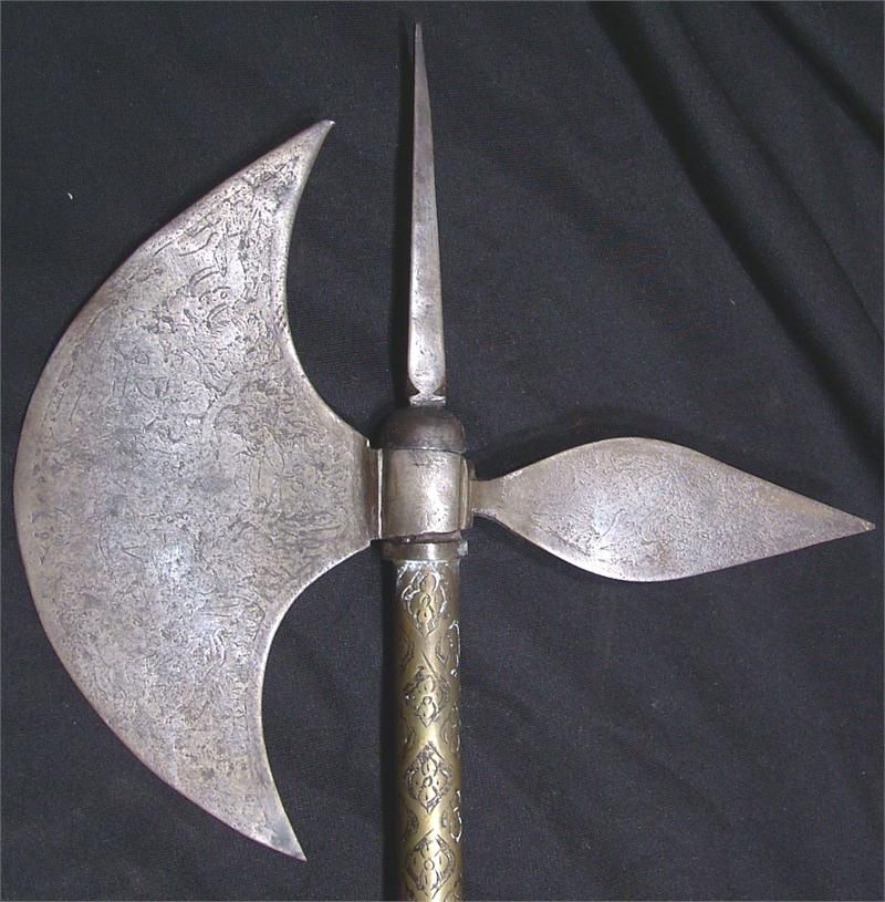 ANTIQUE INDOPERSIAN BATTLE AXE C.1750  