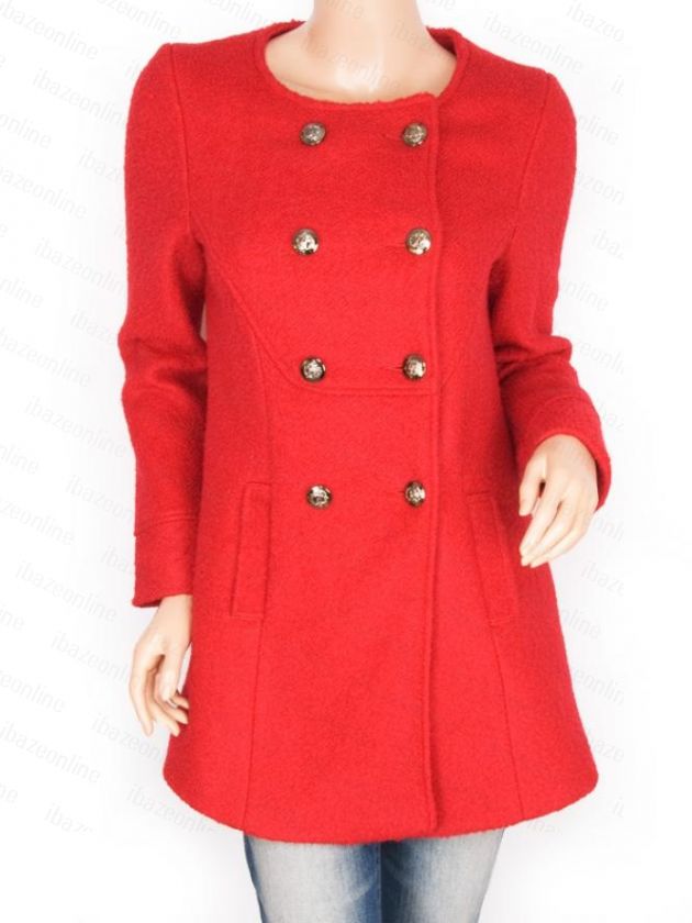  Fabulous Double Beasted Neck Warmer Lined Coat Jacket 