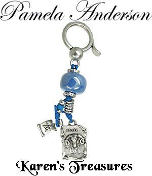 PAMELA ANDERSON JEWELRY Zodiac Purse Charm BELIER ARIES  