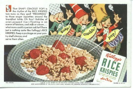 1930s Kelloggs Rice Krispies Ink Blotter  