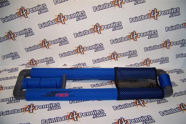 PAINTBALL GUN / MARKER STAND , THE GAT RACK , ( blue)  