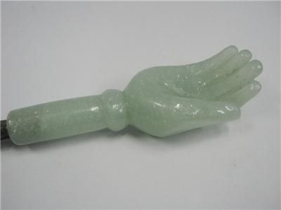 ANTIQUE JADE / COPPER BACK SCRATCH .  