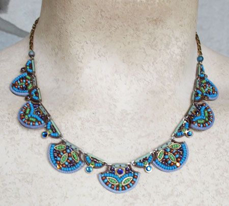 Signed ADAYA Maya Rayten Mosaic Necklace  