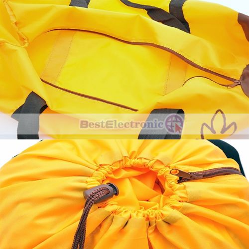 Portable Yellow Capacity Folding gym Travel Bag Nylon  