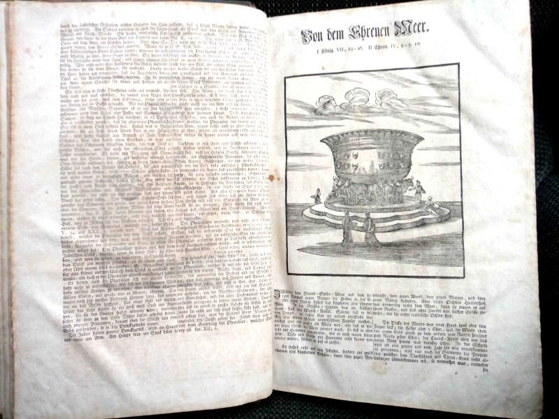 1798 antique LARGE GERMAN BIBLE leather ORNATE METAL★  