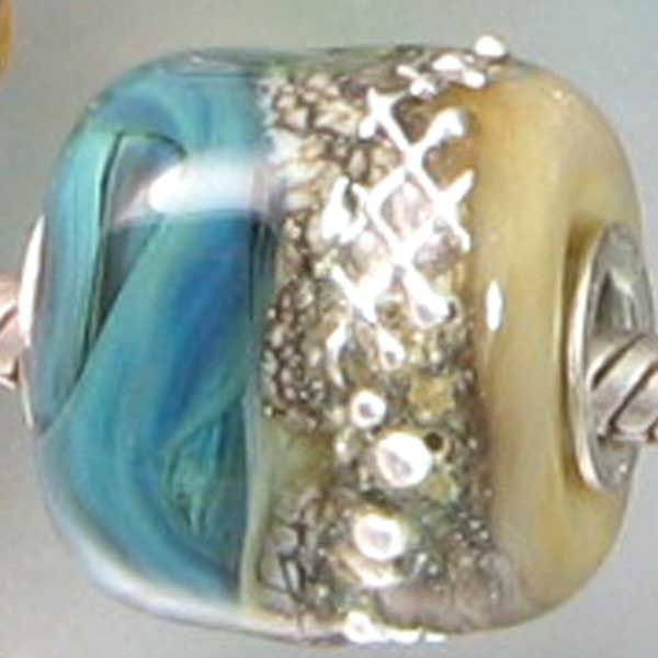   European Charm Bead * Turquoise Green Sea * Big Hole All Chain sra