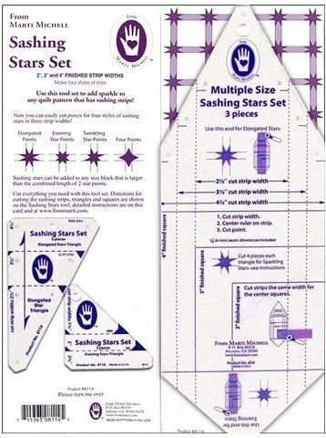 Marti Michell Quilting Template Sashing Stars Set M8114  