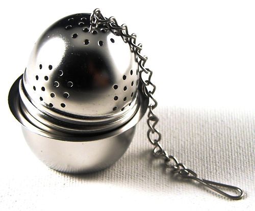 TEA INFUSER   GEORGIAN TEA EGG with DRIP TRAY  