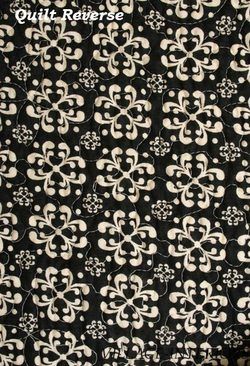 SALE LAST QUEEN SET BLACK WHITE BORREGO PAISLEY TOILE COTTON QUILT 