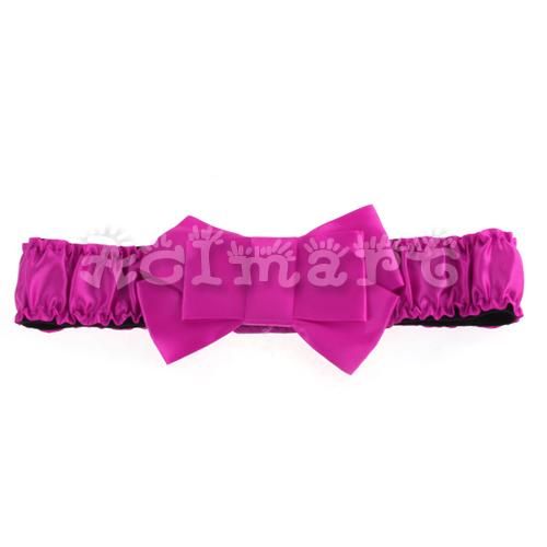 Girl Dress Satin Wide Belt Elastic Waist Band Bow Tie  