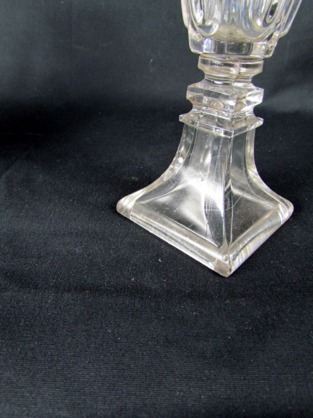 Antique 1840s Sandwich Glass Whale Oil Lamp  