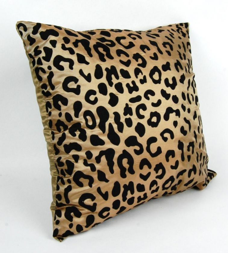 SILK BLEND CHEETAH PILLOW Square Throw Modern Animal Print Safari 