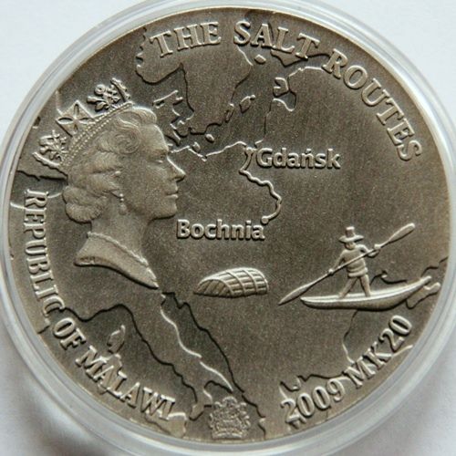 MALAWI 2009 20 MK SALT ROUTES BOCHNIA GDANSK DANZIG 1000 PCS ONLY 0 