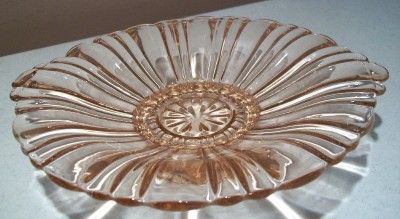 Beautifully Unique Vintage Pink Glass Candy/BonBon Dish  