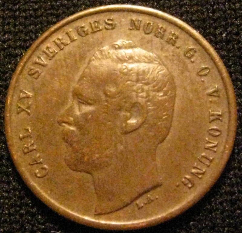 SWEDEN. 1 ORE 1871. NICE PATINA. XF  