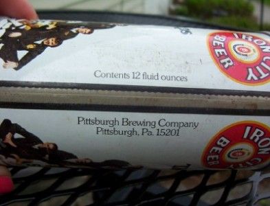 1975 IRON CITY BEER CAN PITT STEELERS SUPER BOWL CHAMPS  