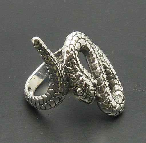 STERLING SILVER RING SNAKE SIZE H   T QUALITY 925 NEW  