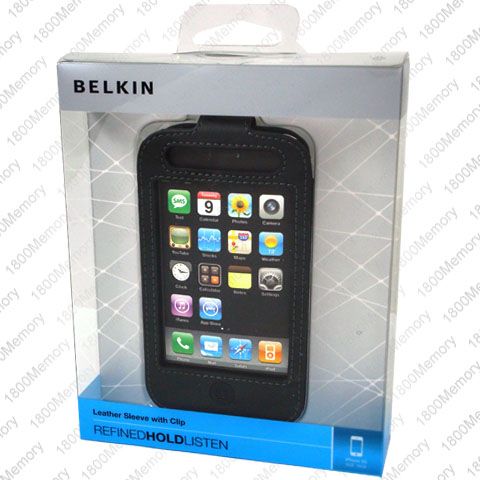   Sleeve Case with Belt Clip for Apple iPhone 3G 3GS Black F8Z467  