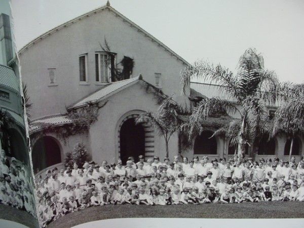 Antique Panoramic SCHOOL PHOTO California Mission #1  