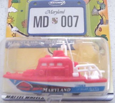 Matchbox 50 states MARYLAND Sea Rescue Boat NIP 02  