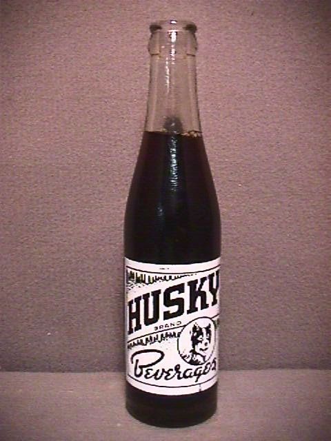 PAINTED LABEL SODA BOTTLE HUSKY 7 OZ MARYSVILLE WN  