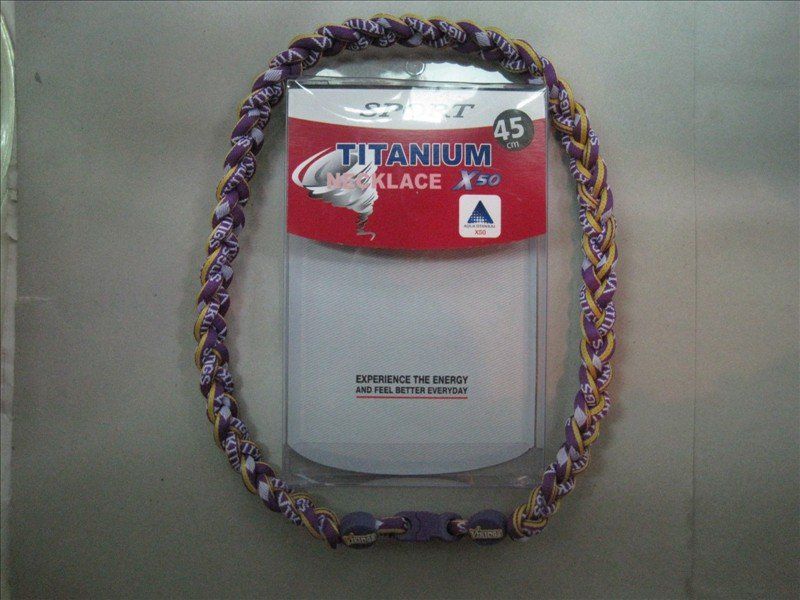 NFL Athletics Collection Titanium Necklace,NFL X 50 3 Rope Braid 