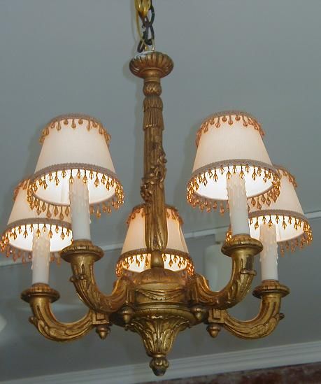 Antique French Giltwood Chandelier NR  