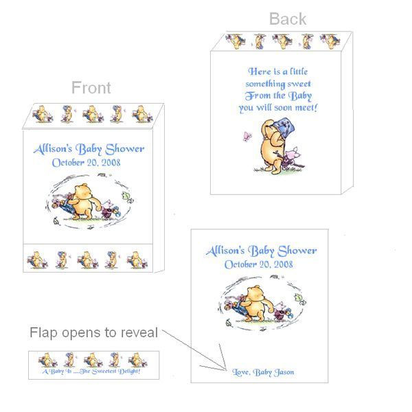 Classic Pooh Baby Shower Lifesaver Candy Favors  