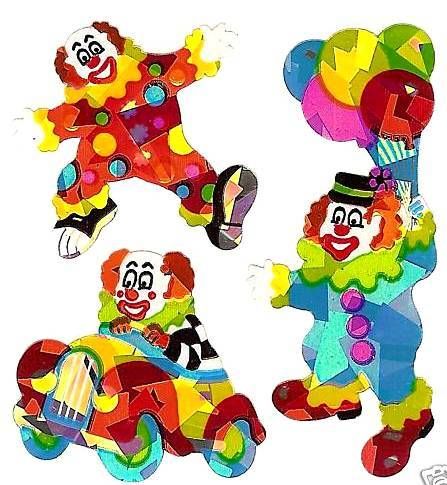 Sandylion Prismatic CIRCUS CLOWNS *1 Strip* VINTAGE  