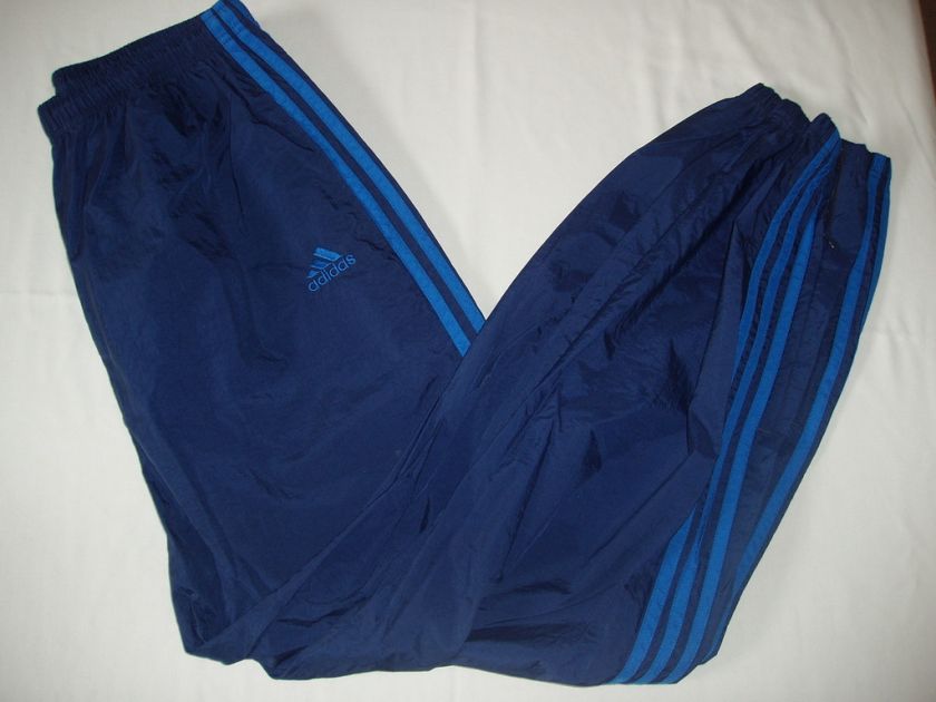 ADIDAS WOMENS ATHLETIC/WINDPANTS NAVY & COBALT SIZE XL  