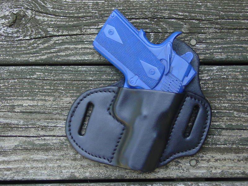 Colt 1911 3 Defender hi rise leather holster black  