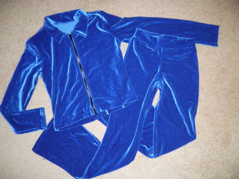 BLUE Gymnastics Competition Team leotard JACKET PANTS  